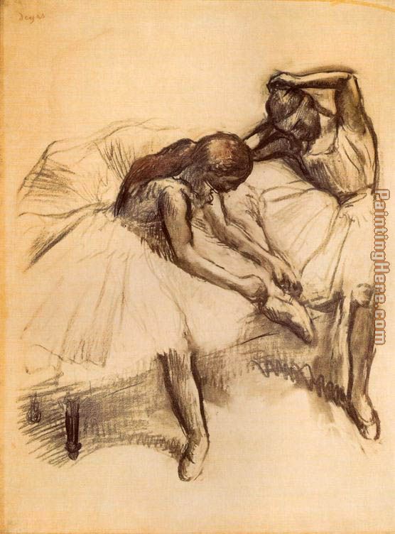 Two Dancers V painting - Edgar Degas Two Dancers V art painting